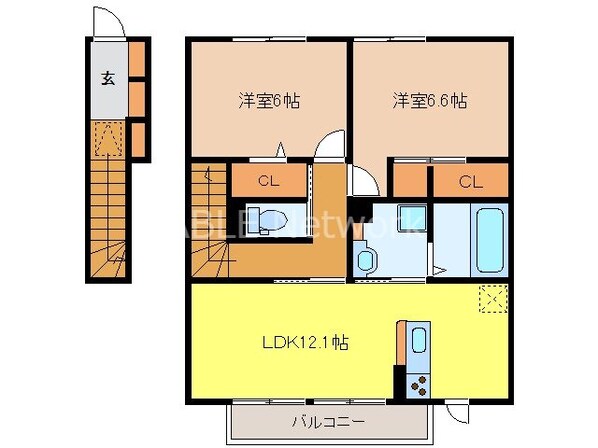 ルメート若葉Ⅱの物件間取画像